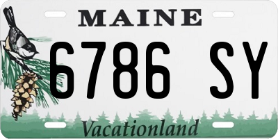 ME license plate 6786SY