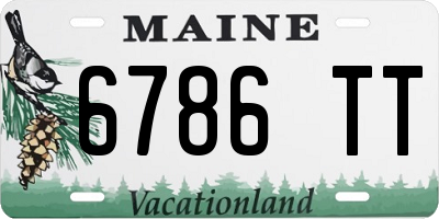 ME license plate 6786TT