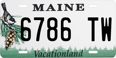 ME license plate 6786TW