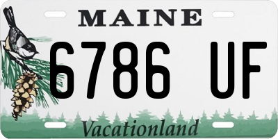 ME license plate 6786UF