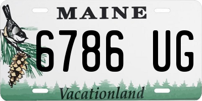 ME license plate 6786UG