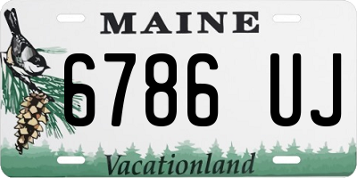 ME license plate 6786UJ