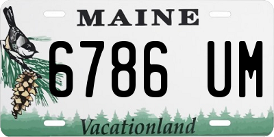 ME license plate 6786UM