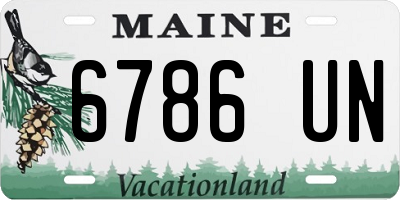 ME license plate 6786UN