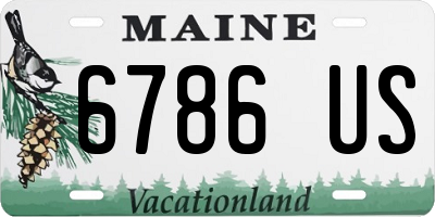 ME license plate 6786US