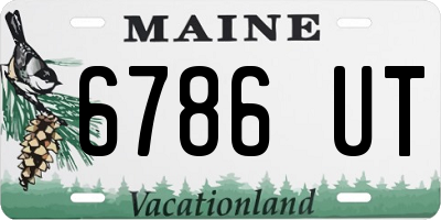 ME license plate 6786UT