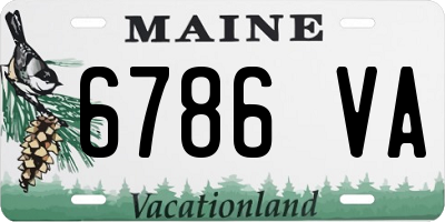 ME license plate 6786VA