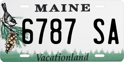 ME license plate 6787SA