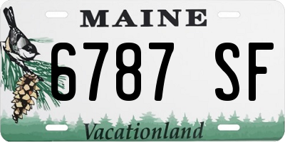 ME license plate 6787SF