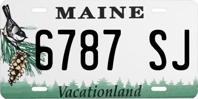 ME license plate 6787SJ
