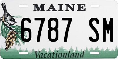 ME license plate 6787SM