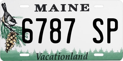 ME license plate 6787SP