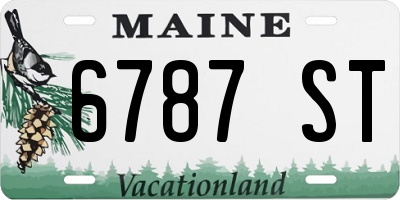 ME license plate 6787ST