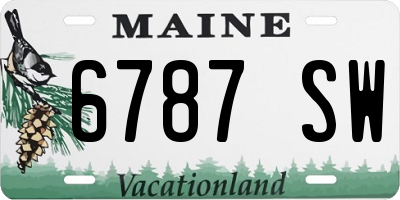 ME license plate 6787SW