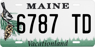 ME license plate 6787TD
