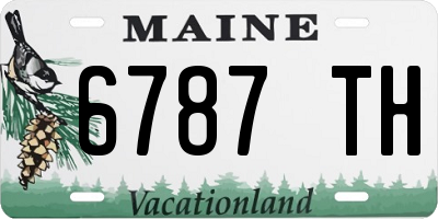 ME license plate 6787TH