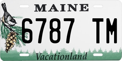 ME license plate 6787TM