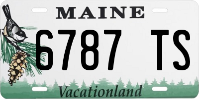 ME license plate 6787TS