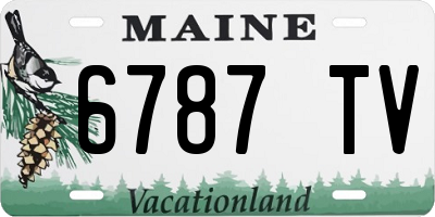 ME license plate 6787TV