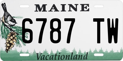 ME license plate 6787TW