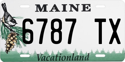 ME license plate 6787TX