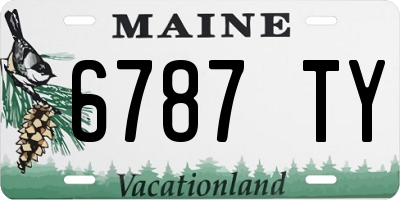 ME license plate 6787TY