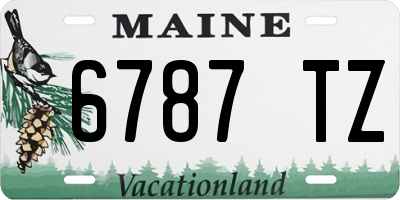 ME license plate 6787TZ