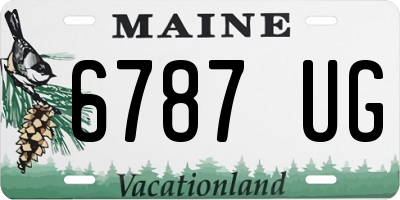 ME license plate 6787UG