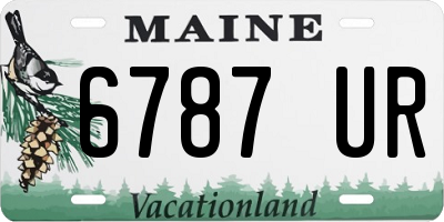 ME license plate 6787UR
