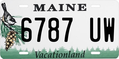 ME license plate 6787UW