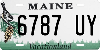 ME license plate 6787UY