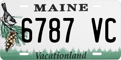 ME license plate 6787VC