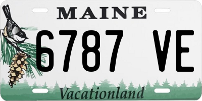 ME license plate 6787VE
