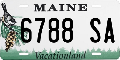 ME license plate 6788SA