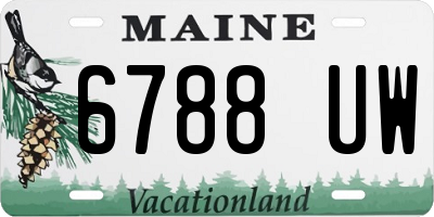 ME license plate 6788UW