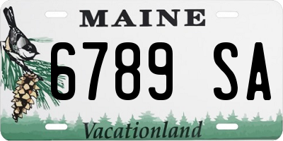 ME license plate 6789SA