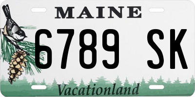 ME license plate 6789SK