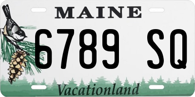 ME license plate 6789SQ