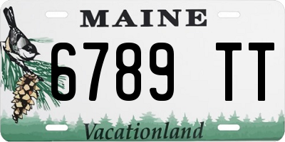 ME license plate 6789TT