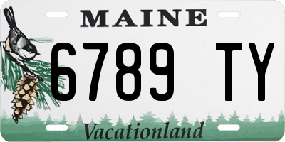 ME license plate 6789TY