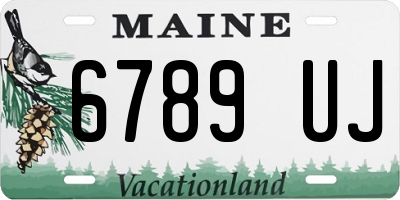 ME license plate 6789UJ