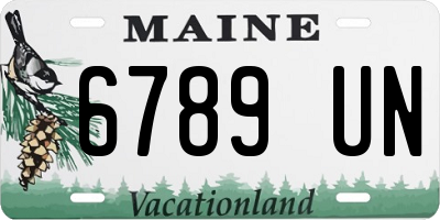 ME license plate 6789UN