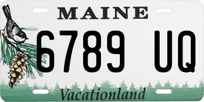 ME license plate 6789UQ
