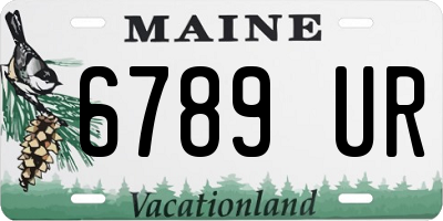 ME license plate 6789UR