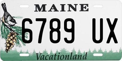 ME license plate 6789UX