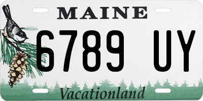 ME license plate 6789UY