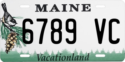 ME license plate 6789VC