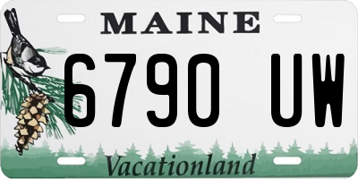 ME license plate 6790UW