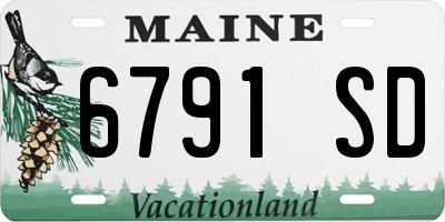 ME license plate 6791SD