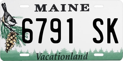 ME license plate 6791SK